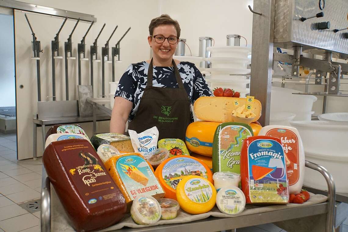 Lyn met de kazen van De Beauvoordse Walhoeve